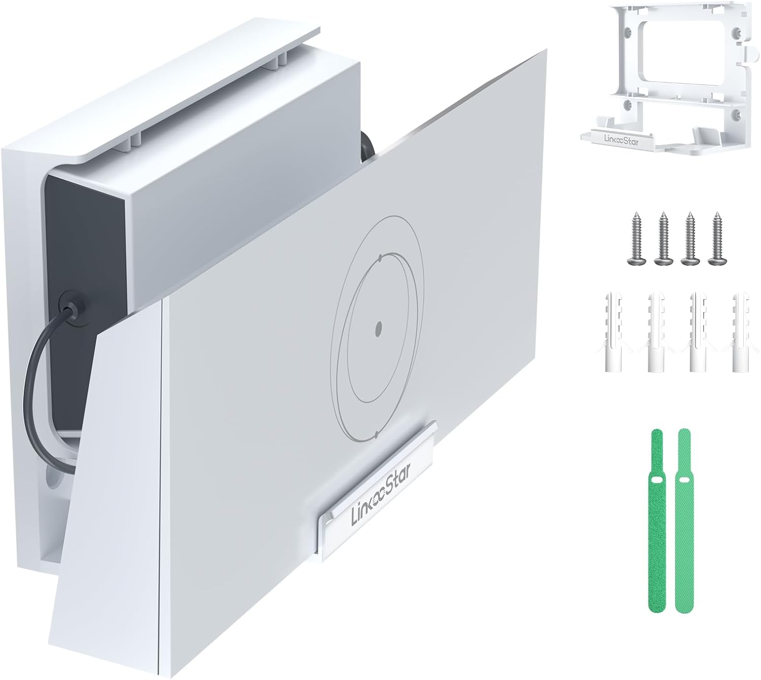 Starlink Gen 3 Router Mount, All-in-One Star Link Standard V3 Router Wall Mounting for Starlink V3 Mesh Router & Gen3 Power Supply, Space-Saving Bracket Mount Kit- LM-3C