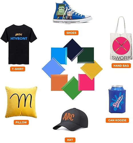 Miniatura 47 de Rollo de vinilo termotransferible, 12 in x 8 ft por rollo, para diseños en camisetas, fácil de cortar y despegar, para planchar y máquinas Cricut