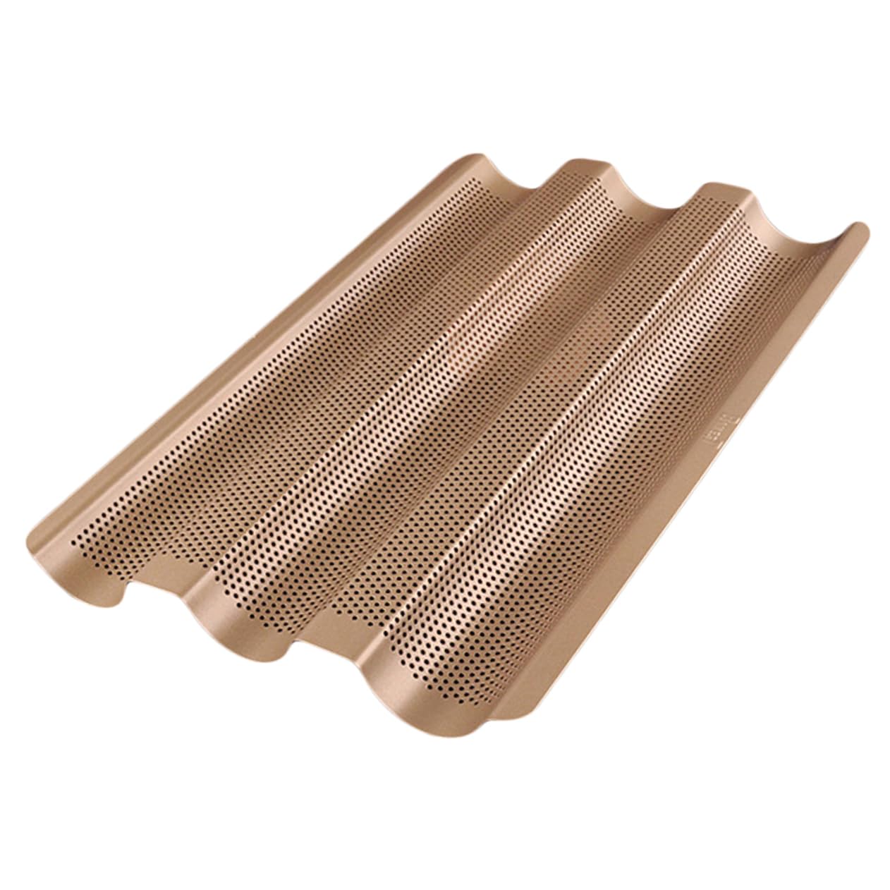 GRIRIW Nonstick Baking Tool 3-slot Mould for Bread Stainless Steel Fast Heat Conductivity