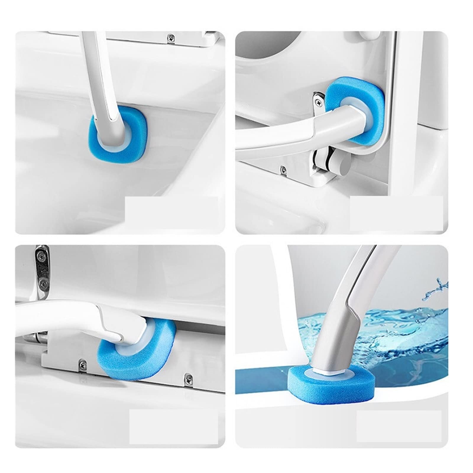 Spazzole igieniche e portabaste per la spazzola per toilette usa e getta con spazzola per pulizia del bagno a manico lungo con accessori per la toilette per la testa di pennello sostituibili