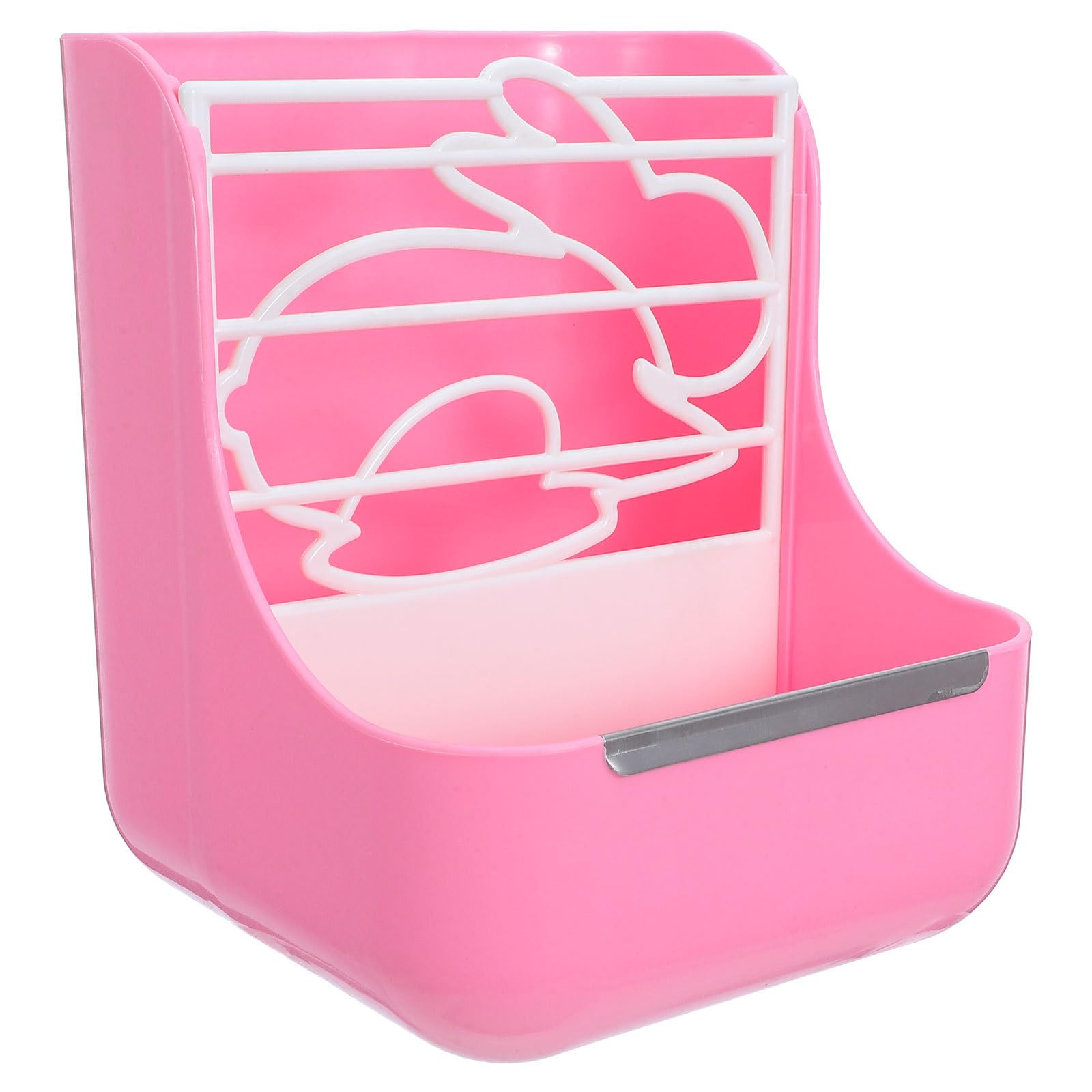 Comedero de heno SHINEOFI de plástico rosa para la jaula de tu conejo o chinchilla