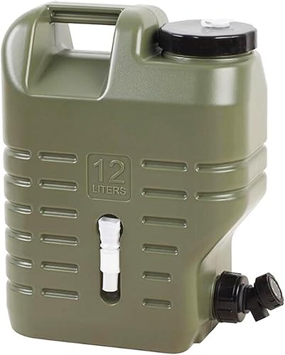 DESERT & FOX Contenedor de agua con espita de 2.64.86.6 galones PE almacenamiento de agua portátil cubo verde para camping, senderismo, picnic