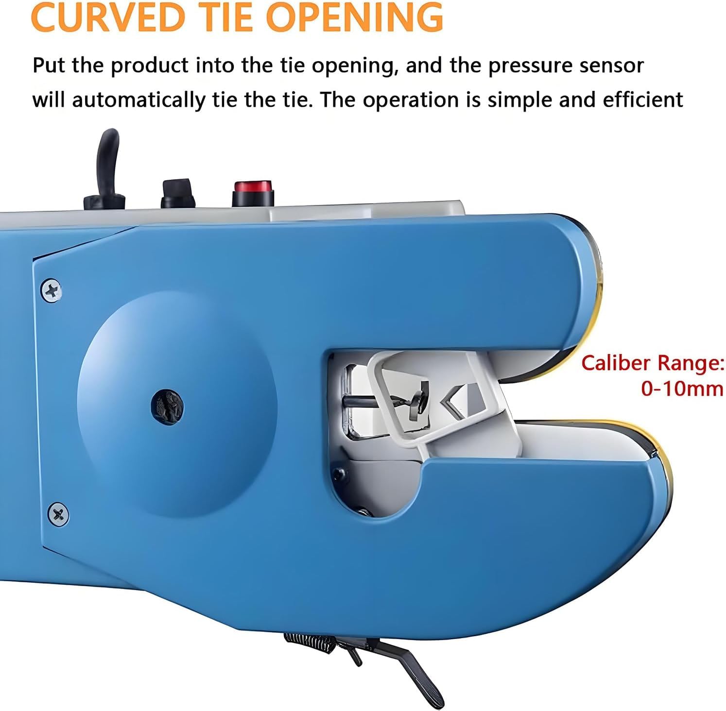 Máquina de amarre giratorio, sellador automático de bolsas, con salida de 70 mm/0,1 a 1,2 mm de capacidad, herramienta de atar bolsas de plástico, para almacenamiento hermético de alimentos