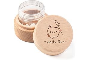 Tooth Fairy Box for Girls and Boys - Unique Wooden Tooth Box with Transparent Acrylic.