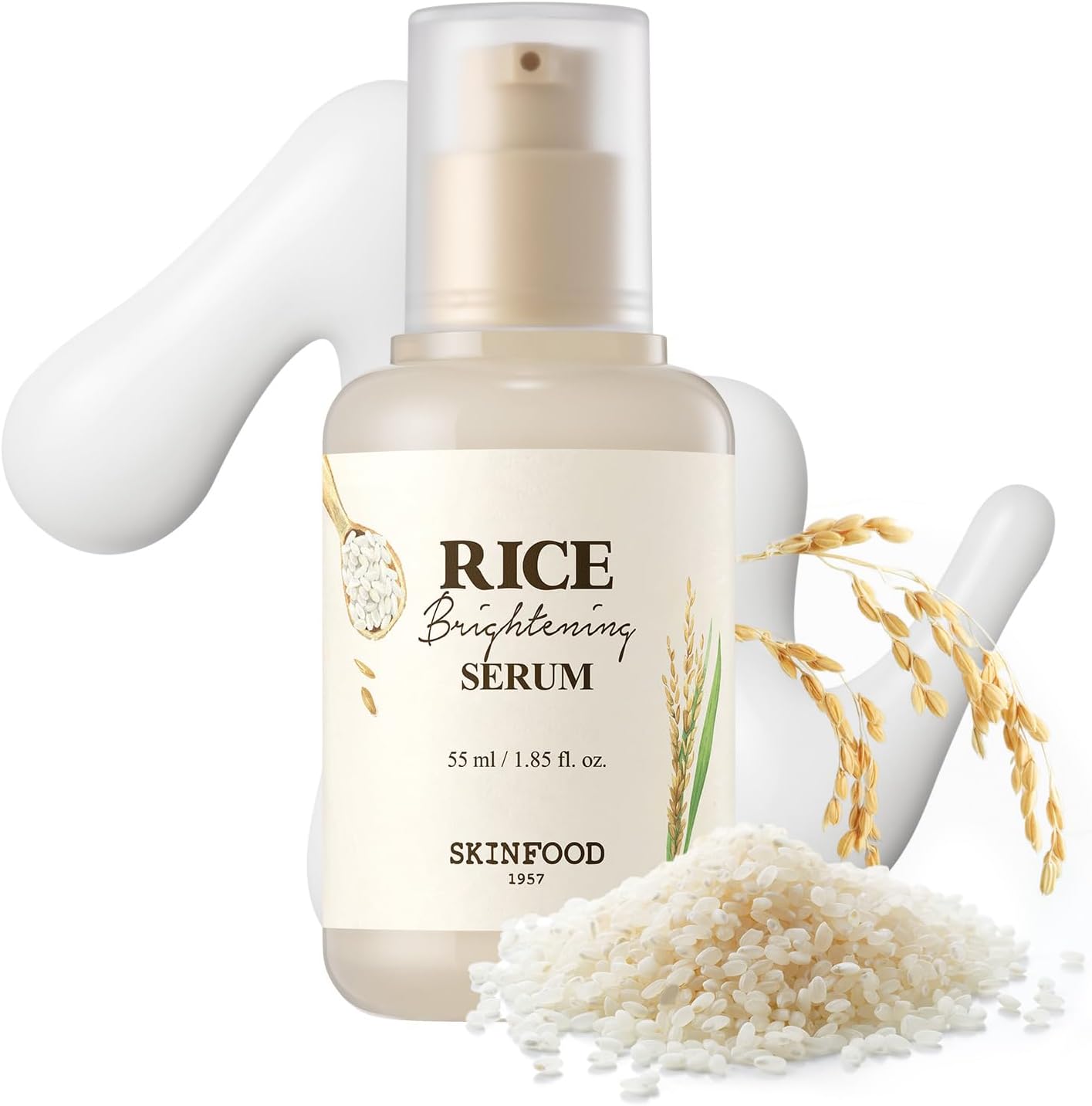 SKINFOOD Rice Brightening Serum, Korean Cosmetics, Essence, Serum, Skin Care