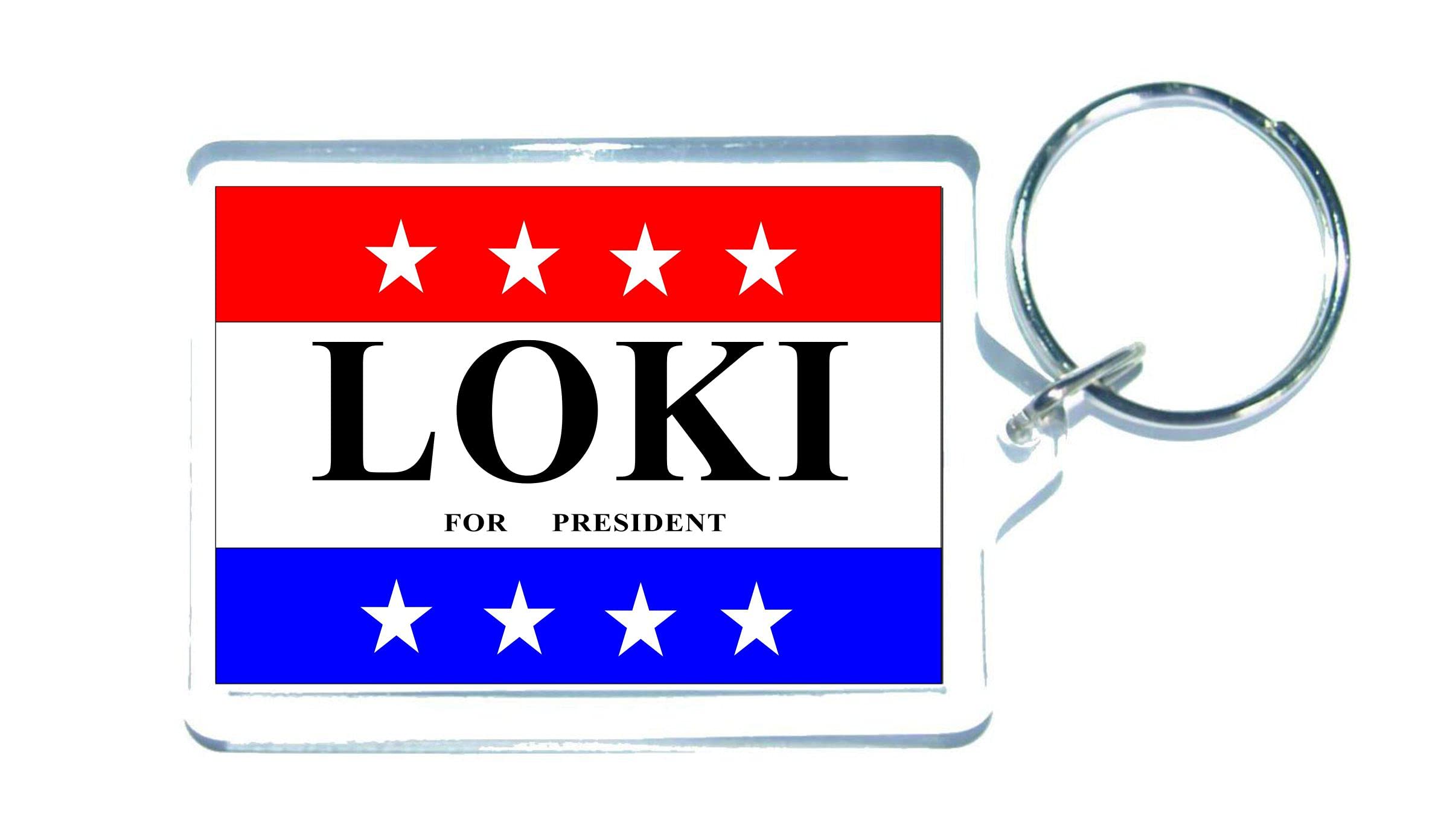 Marvel Inspired Loki For President Keyring Keychain - Fan Hiddlestoners gift - Tom Hiddleston thirst - Holiday Birthday Gift - Novelty Gift