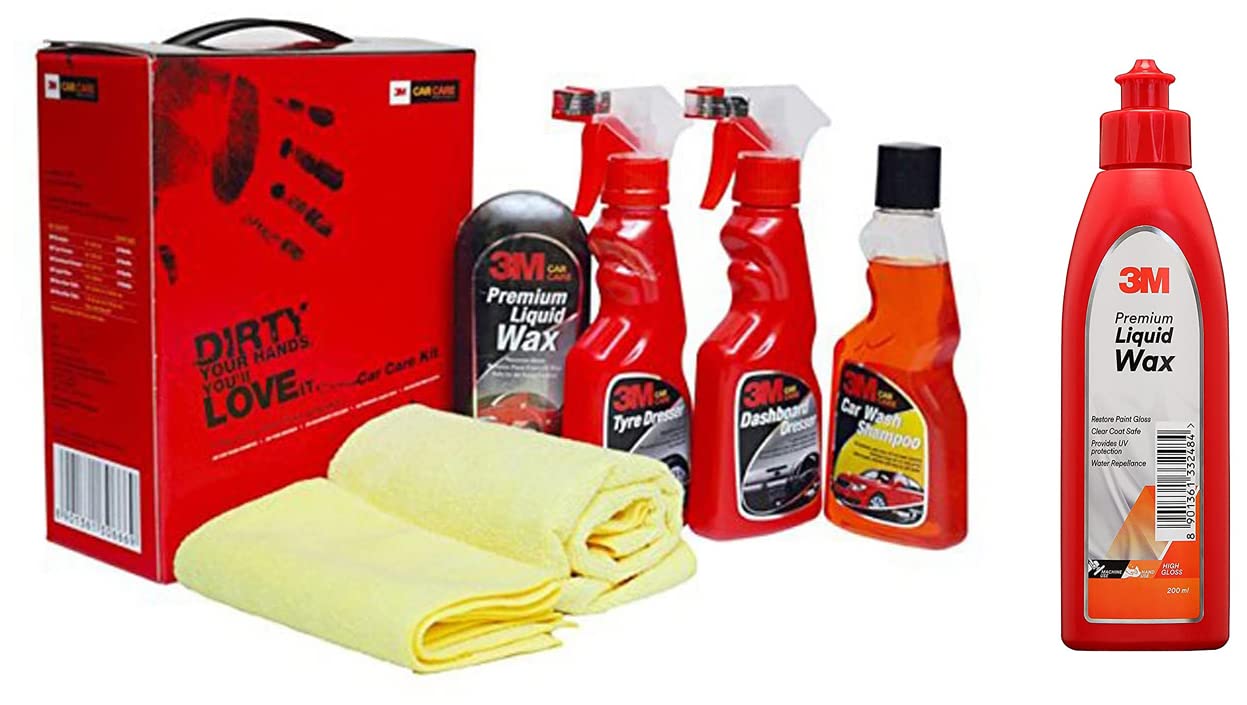 3M Large Car Care Kit & IA260166326 Auto Specialty Liquid Wax (200ml)-picture-32