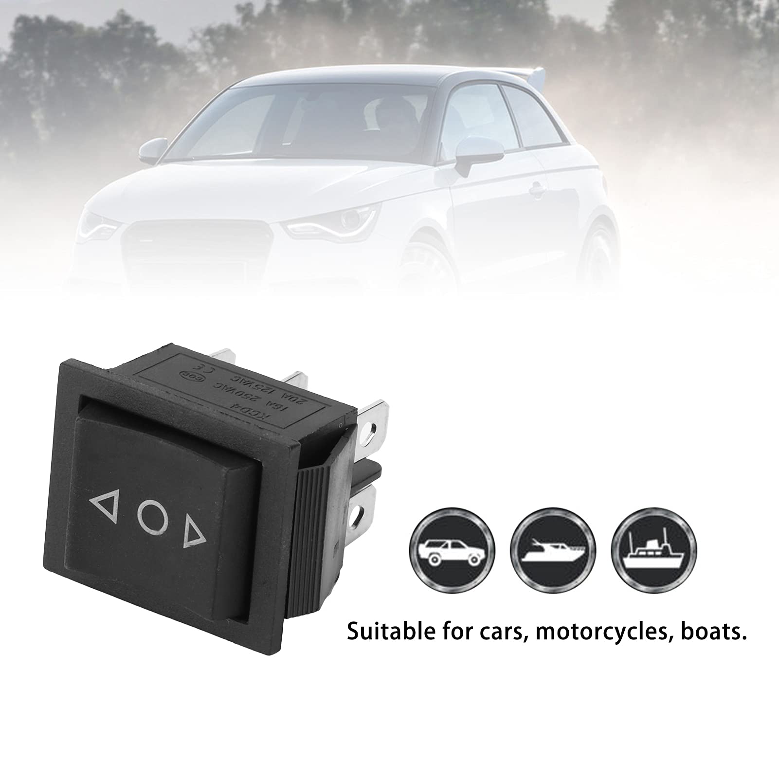 Akozon Interruttore, 6 Pin 3 Posizioni Snap Posizione On-off-On Interruttore a Bilanciere per Barca per Auto Moto Barche