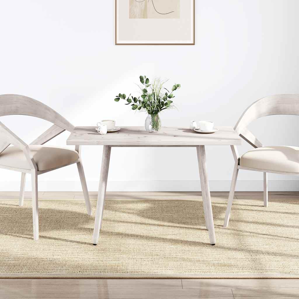 Piano Tavolo Bianco 100x50x2,5 cm Legno Massello Pino Rettangolare