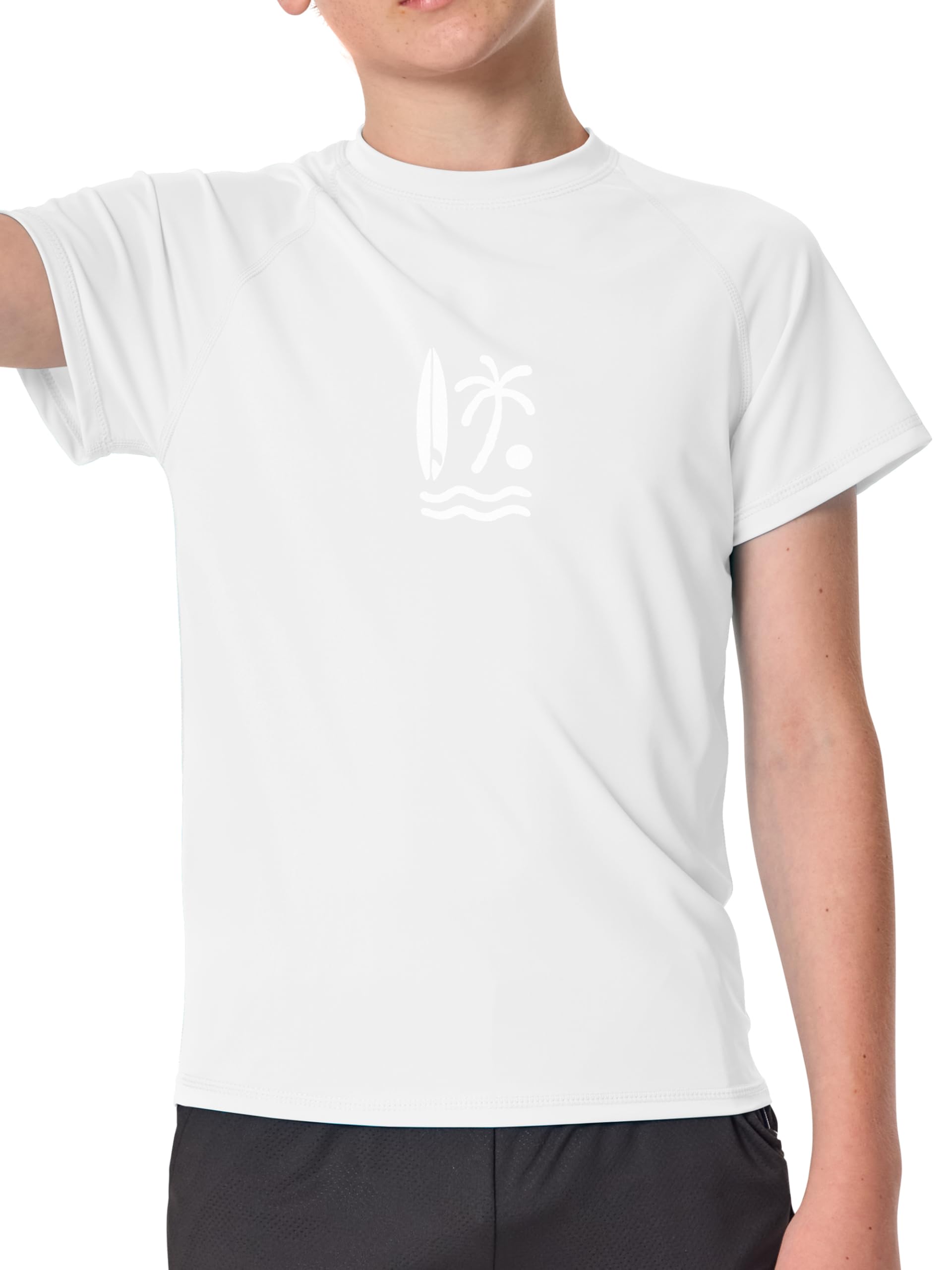 IHU Kinder UV Shirt UPF 50+ Jungen Badeshirt Schwimmshirt | UV-Schutz, Weich Und Bequem, Schnelltrocknend, Leicht Und Atmungsaktiv, Ideal Für Outdoor- Und Wasseraktivitäten