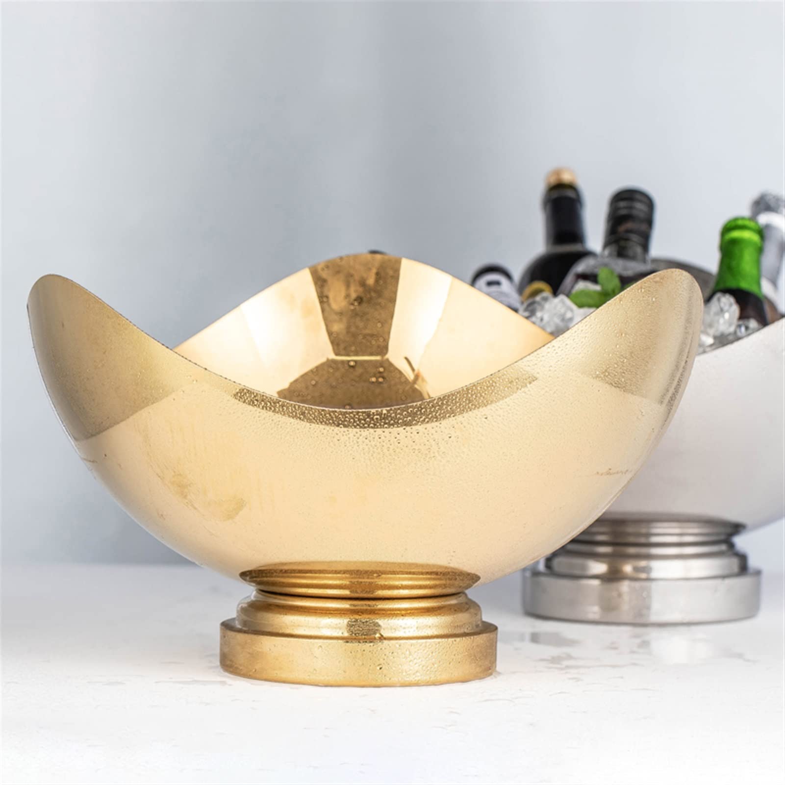 Eiskübel Kreativer EIS-Eimer-Container-Edelstahl-Wein-EIS-Eimer Sommer gekühlte Champagner-Becken for Heimstange, kühlendes Bier und Wein Weinkühler & Sektkühler (Color : A)