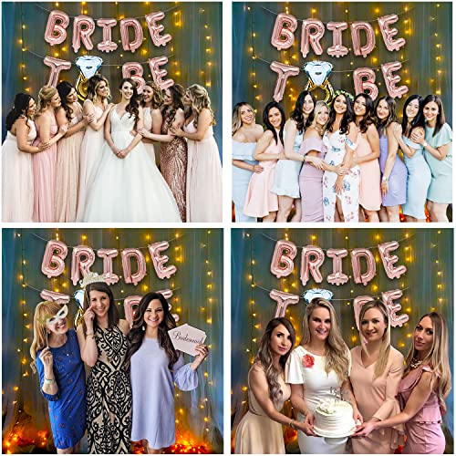 Image of Party Propz Bride To Be Decoration Set Combo -2Pcs Bachelorette Party Decorations | Bride To Be Foil Balloons And Led Light | Bridal Shower Decorations Kit | Brides To Be Banner (cardstock)