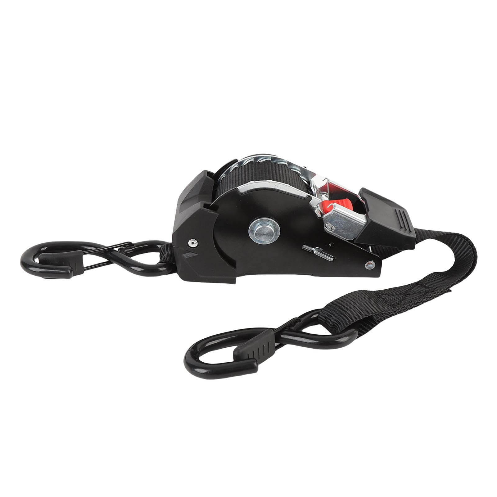 Zunate 2 Stück Ratschengurte, 2,5 cm X, Automatisch Einziehbare Zurrgurte mit S-Haken, 1760 Lbs Bruchfestigkeit für Boot, Jet-Ski, Motorräder, ATV, Anhänger