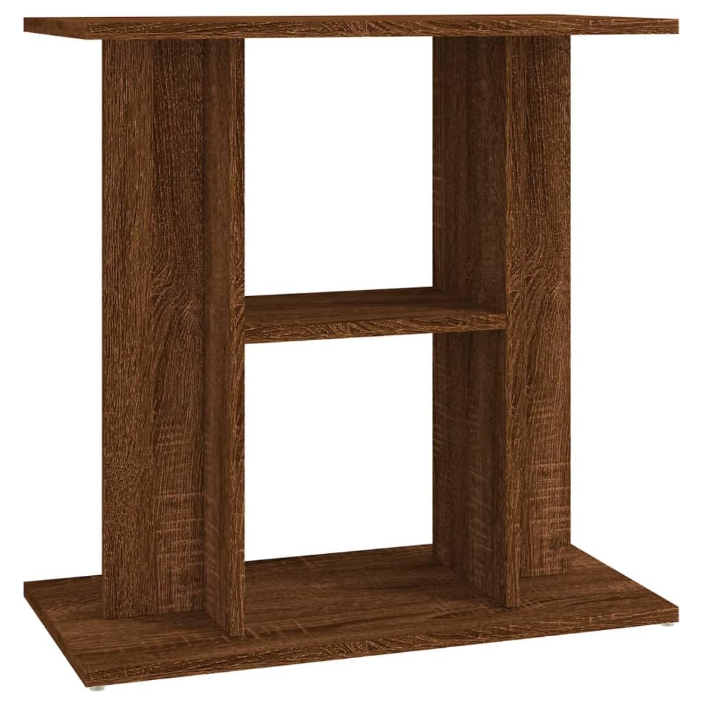vidaXL Support pour Aquarium, Armoire 3 Niveaux, Meuble de Base avec Rangement, Chêne Marron Bois d'Ingénierie