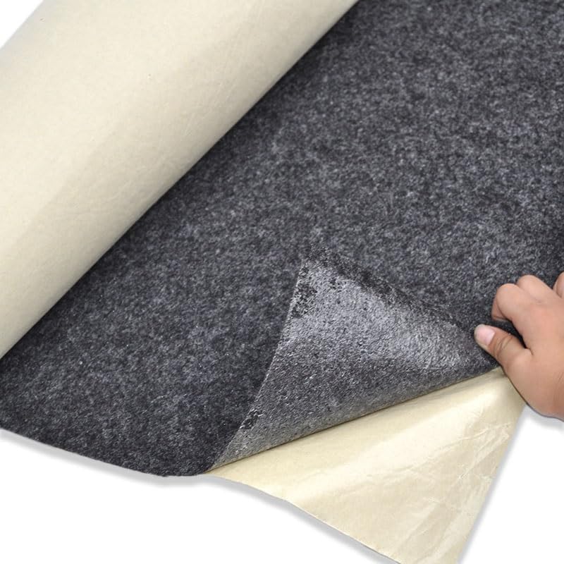 Speaker Grill Cloth， 1x0.5m Speaker Cloth Self-Adhesive Felt Subwoofer Box Tape Strip Patch Sound Absorption Anti-Seismic Beige/Silver/Gray/Black(Gray)