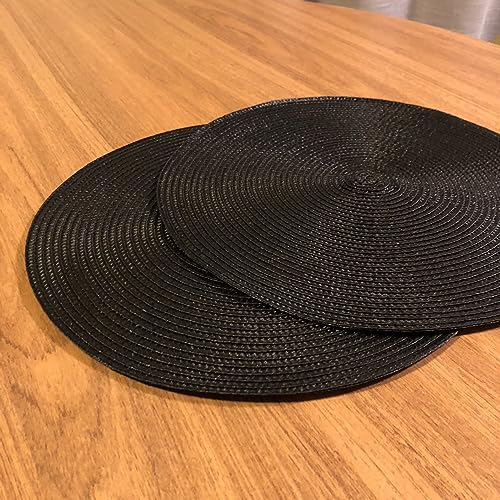 Kit Jogo Americano Com 6 Peças - Sousplat (Preto)