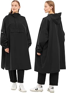 LARKSON Lykke Rain Poncho for Men and Women - Raincoat for Bicycle Outdoor Festival - Hydrostatic Head 10,000 mm - Rain Jacket Waterproof with Taped Seams