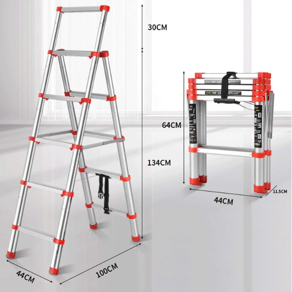 Telescoping Extension Ladder, Telescoping Ladders Telescopic Ladder, Step Ladder, Retractable Aluminum Alloy Ladder Multi-Position, Adjustable and Folding Ladder A-Frame Ladders