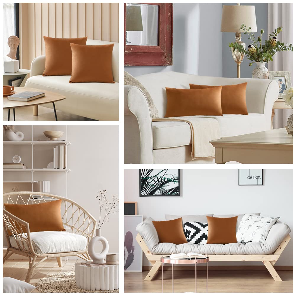 Federe Cuscini Velluto | Confezione 4 Pezzi | 45x45cm | Multicolore | Chiusura Cerniera Nascosta - Foto 5