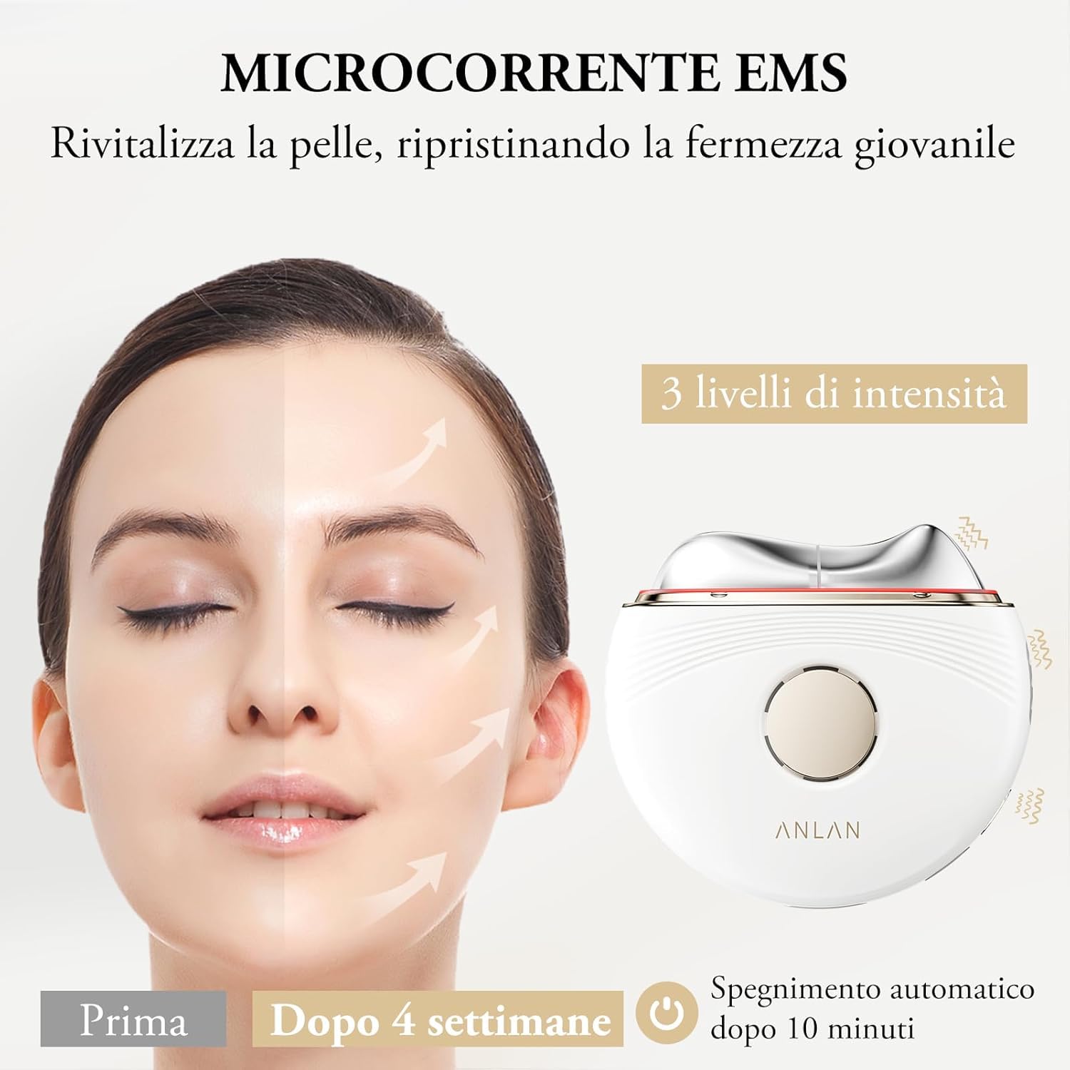 ANLAN Gua Sha Viso Elettrico per Massaggio Viso e Corpo，Massaggiatore Lifting Viso Lenisce e Rilassa, Rassoda la Pelle, Riduce il Gonfiore e il Doppio Mento e Migliora le Linee del Viso