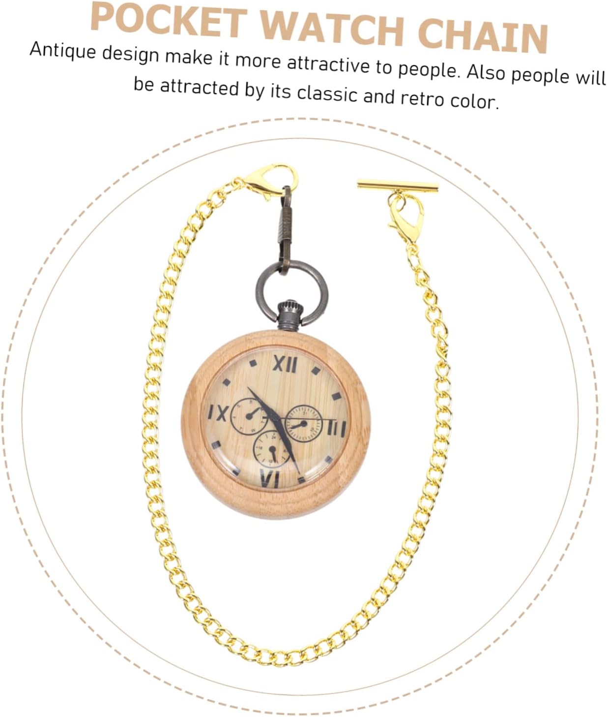 LIFKOME 4pcs Metal Chain Pocket Watch Chain Accessories for Suits and Casual Wear Design for Birthdays and Anniversaries