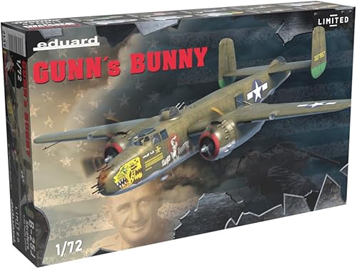 Eduard 172 Limited Edition US Army Air Corps B-25J Gunnose Guns Bunny Plastic Model EDU2139 Molded Color