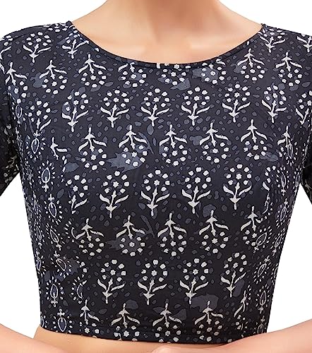 Image of Studio Shringaar Women's Cotton Floral Elbow Length Sleeves Regular Fit Blouse
