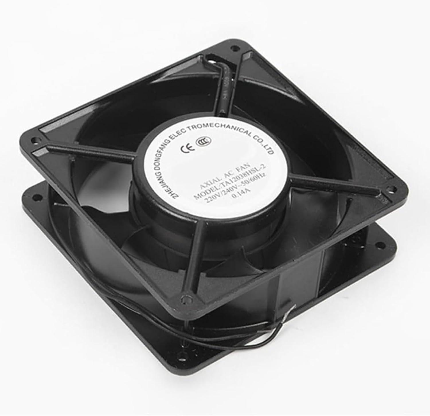 Genérico Ventilador Axial Silencioso paraventilador chimenea, 120x120x38mm Chimenea Alta Temperatura Ventilador Axial Chimenea Estufa Ventiladores con Potentes Cuchillas Metálicas,