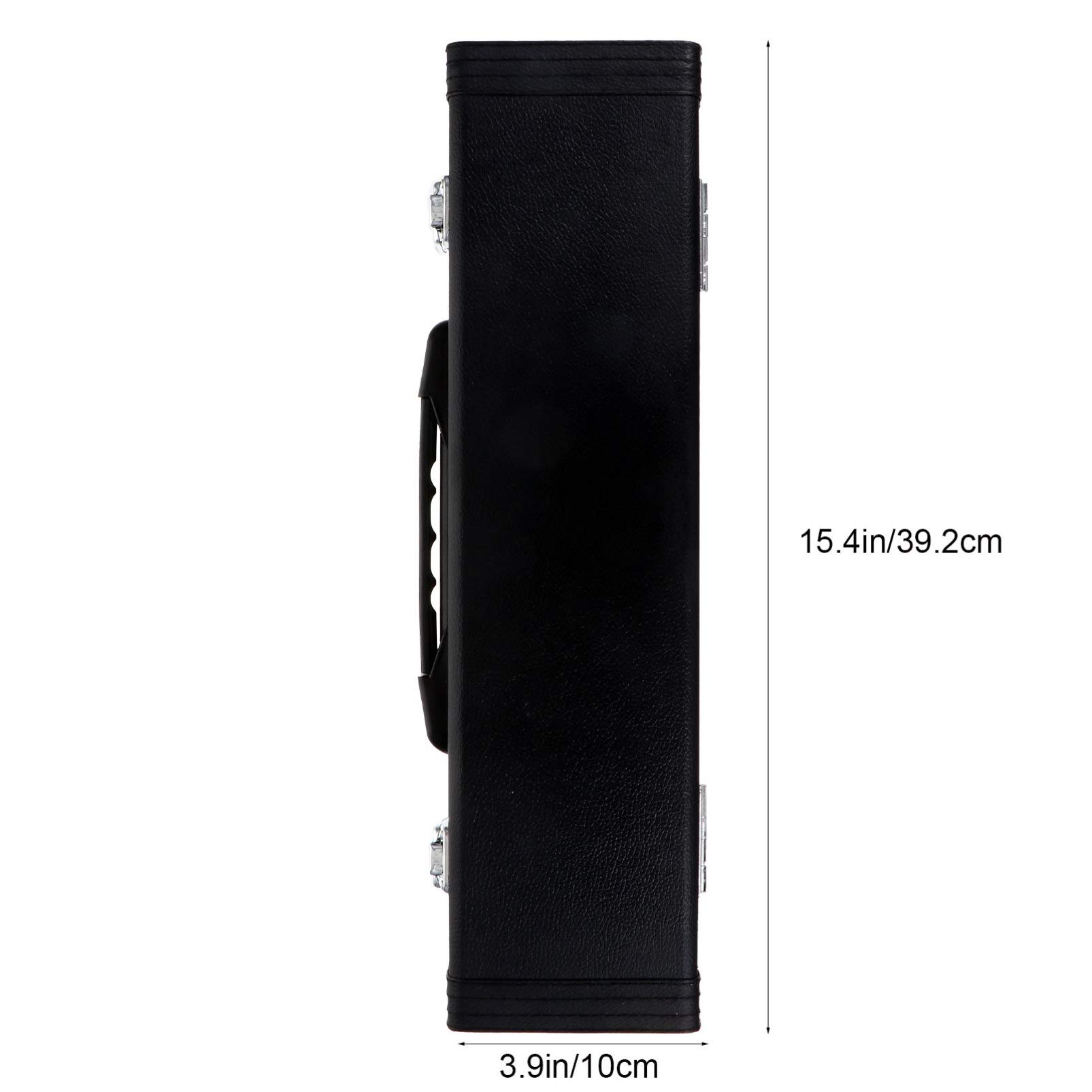 BESTonZON PU Leather Flute Case Resistant Instrument Storage Box with Ergonomic Design Flexible Handle and Sponge Protection for Convenient Transport and Organization