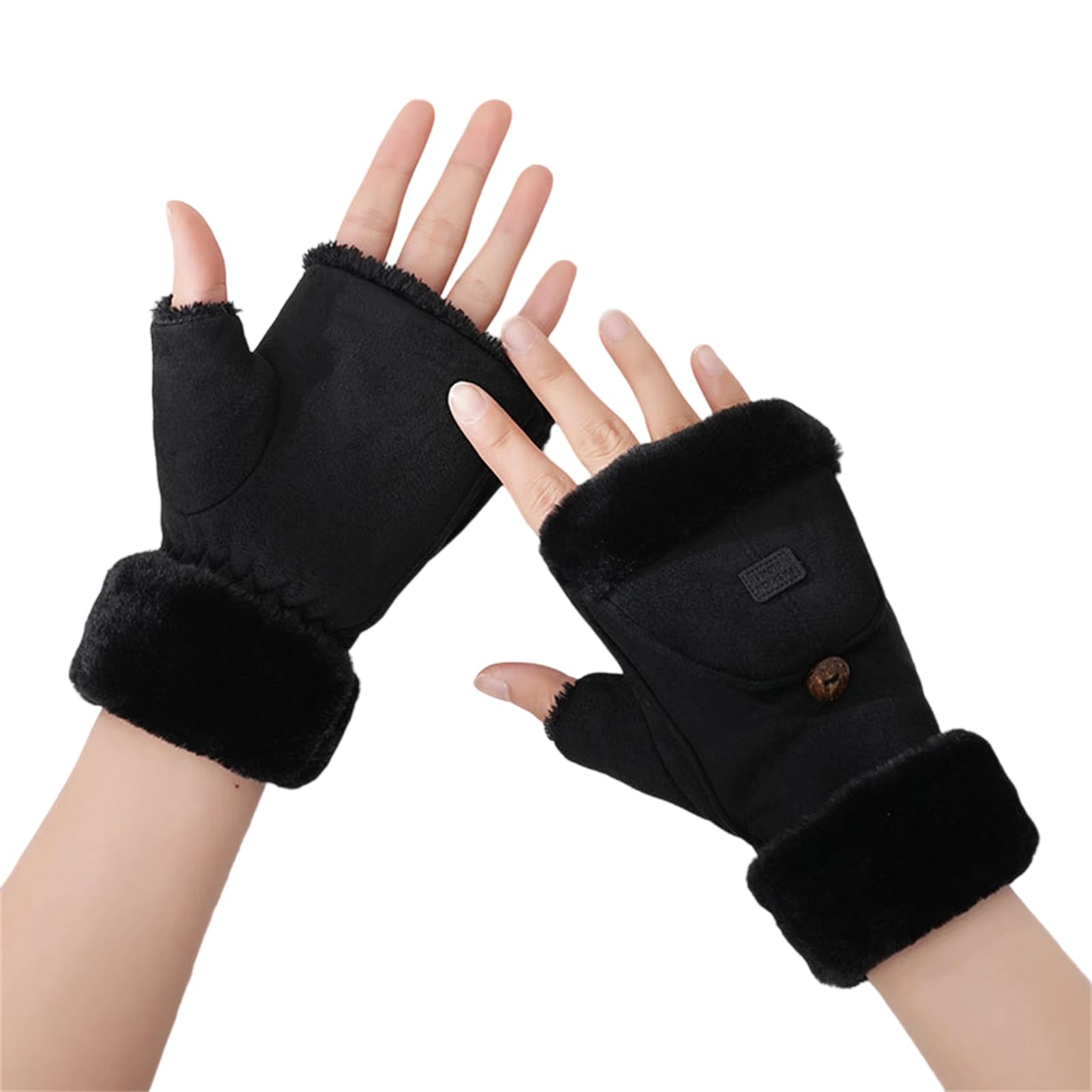 YUXITA 1pair Warm Thermals Gloves Cold Weather Touchscreens Mittens Windproof Gloves for Outdoor Cycling