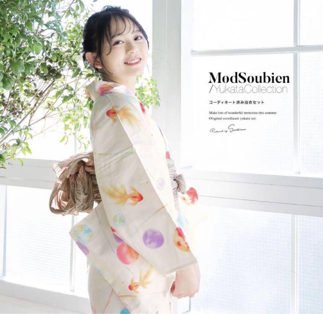 Amazon.co.jp: ソウビエン 浴衣 SOUBIEN 金魚 サイズ フリー