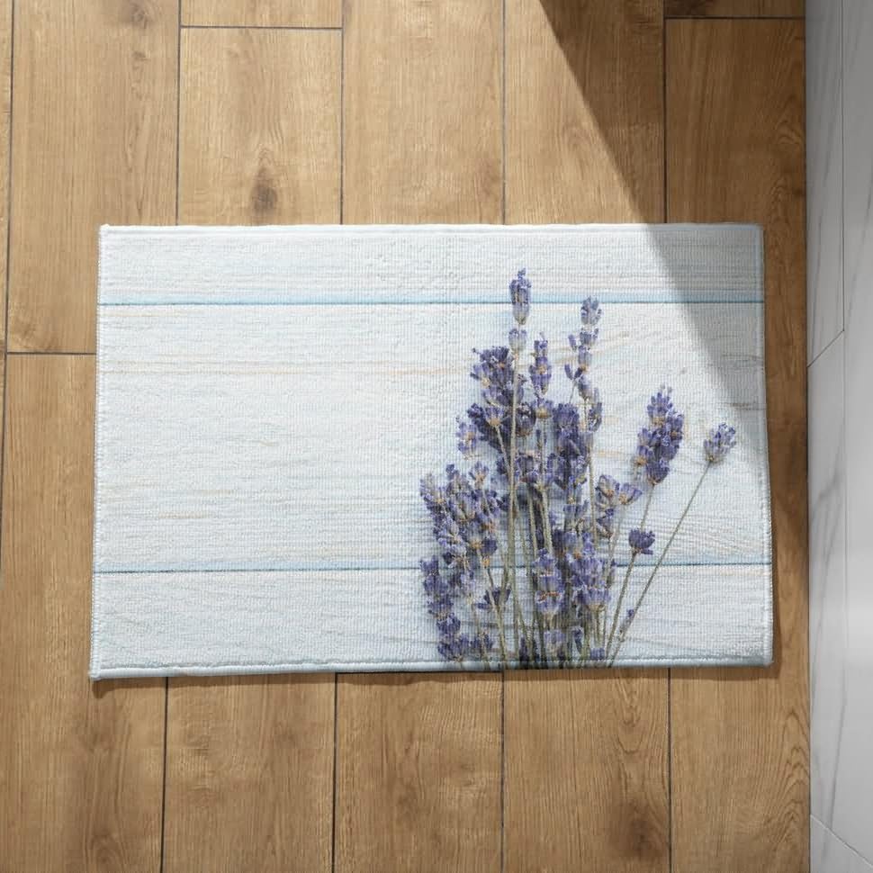 Tapis maison entrée 50x80cm lavande évite les sols glissants