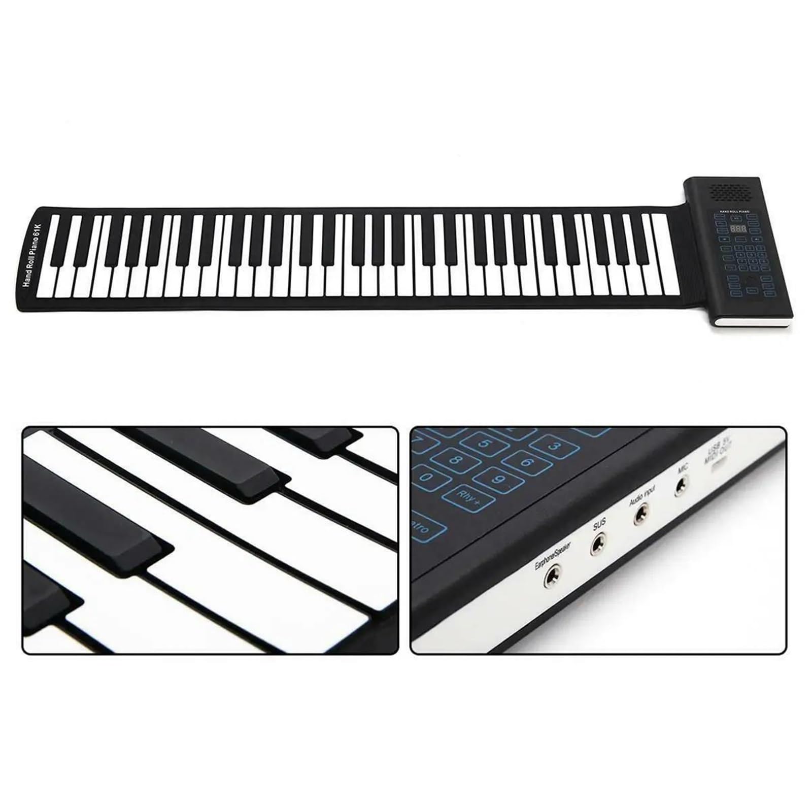 Elektroniczny Instrument Fortepianowy Profesjonalne Wielofunkcyjne Pianino Elektroniczne Z 61 Klawiszami I Pedałem Podtrzymującym Brzmienie Rogu