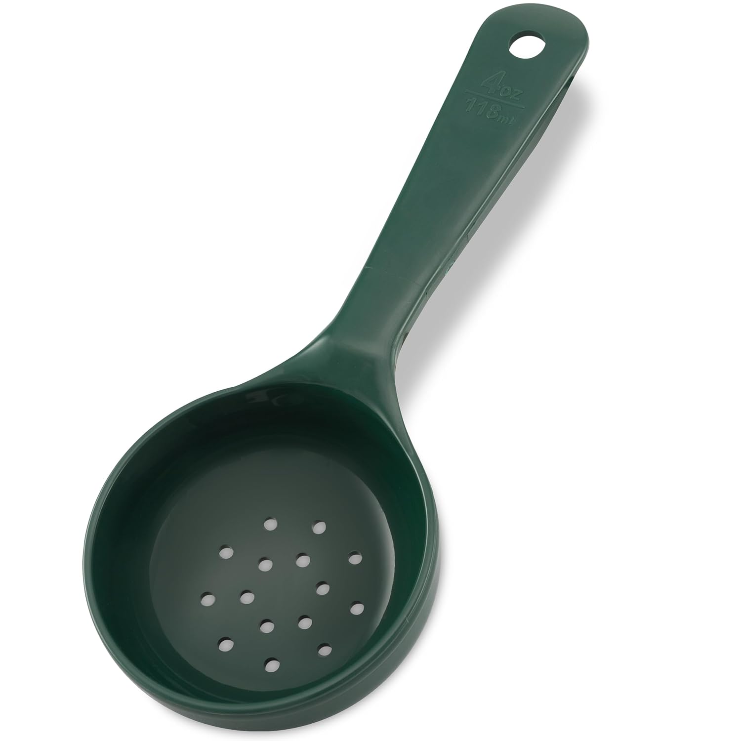 Carlisle 492908 Measure Miser Forest Green 4 Oz. Perforated Spoon