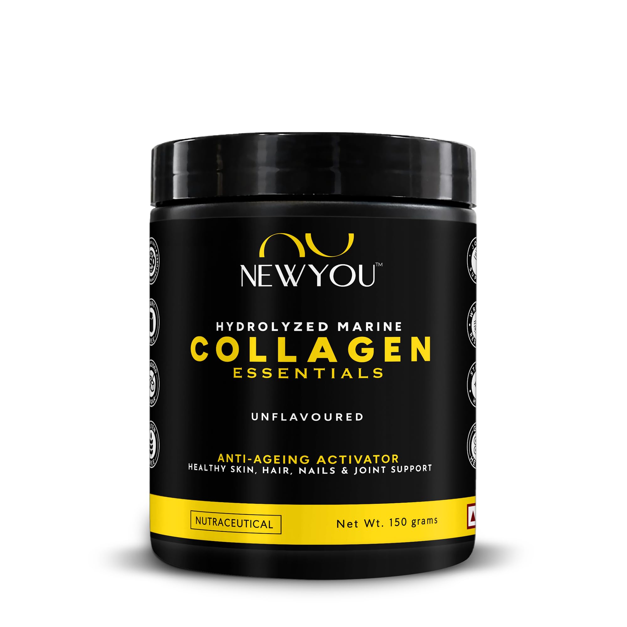 NewYou Collagen Glow Marine Collagen Peptides Powder | Type I & III | Skin, Hair & Nails Support | For Women & Men | With Glutathione, Biotin, Hyaluronic Acid & Vitamins C, E & B Complex | Blueberry Flavour | 500g — Amazon image 12