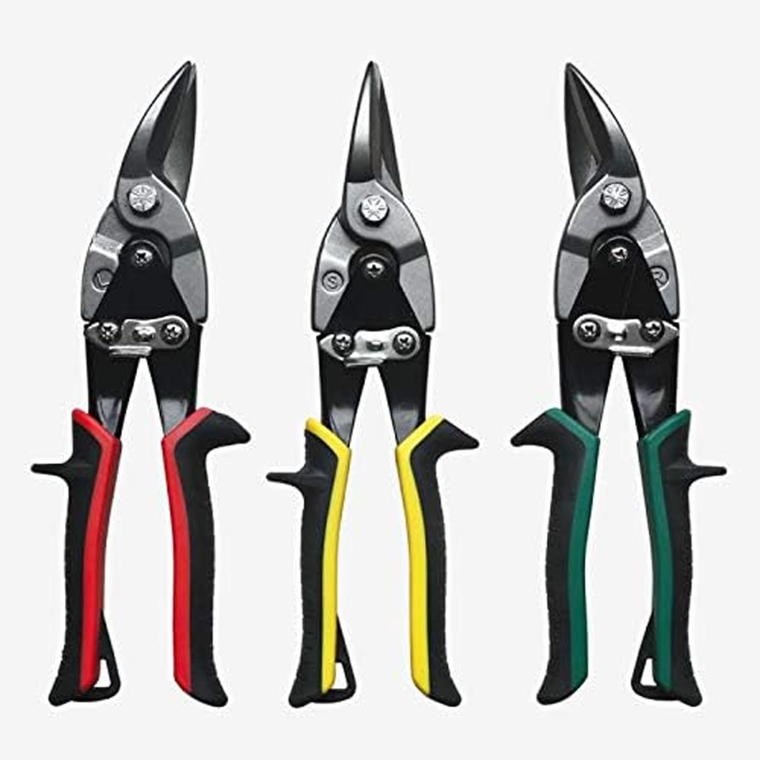 VUFVOID Metal Shears Aviation Snip Set 3 Pack Tin Snips Cutters - Left, Right and Straight Metal Cutting Shears - Snips for Sheet Metal -Cutting Pliers Snip