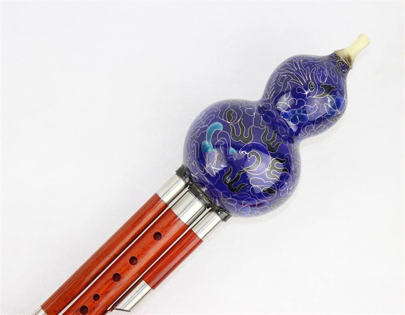FLFL Gourd-Flöten-Instrument Professionelles Rosenholz Hulusi, Chinesischer Hulusi (BB-Schlüssel) (Color : Bb Key)