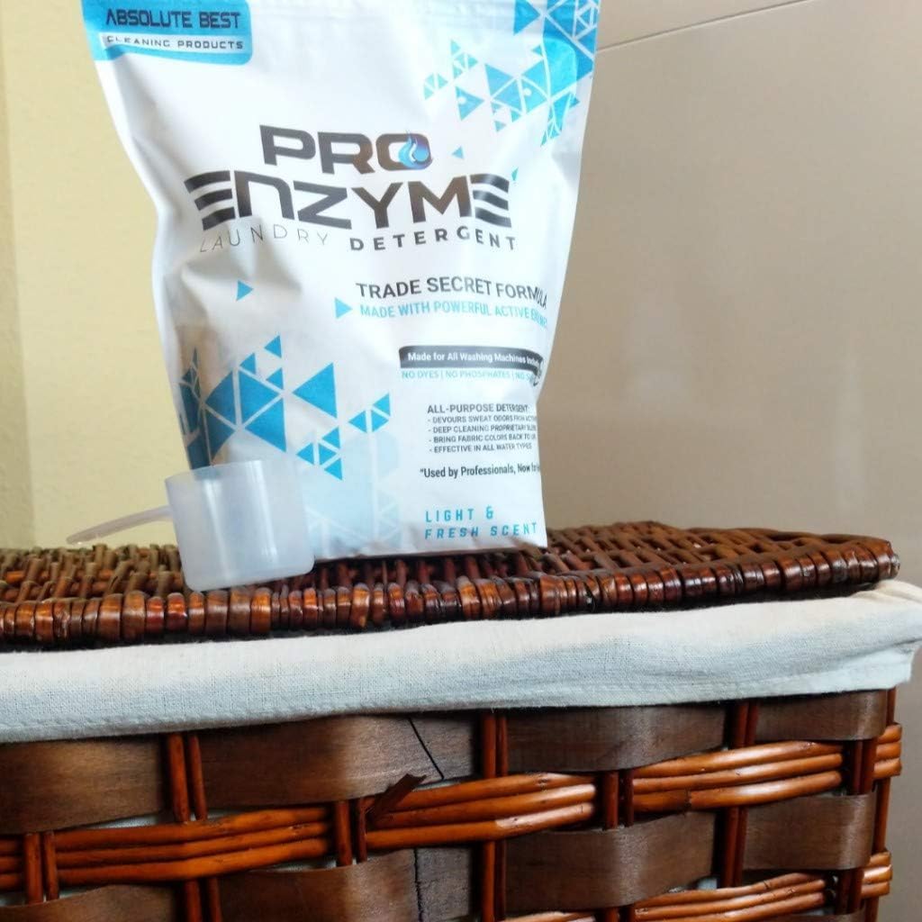 Pro-Enzyme Laundry Detergent Powder, Non-Irritating Professional Strength Natural Active Enzymes - Powerful Sweat, Odor & Stain Remover for Activewear, Clothing, Bedding, Use in All Machines, 96 Loads - Image 9