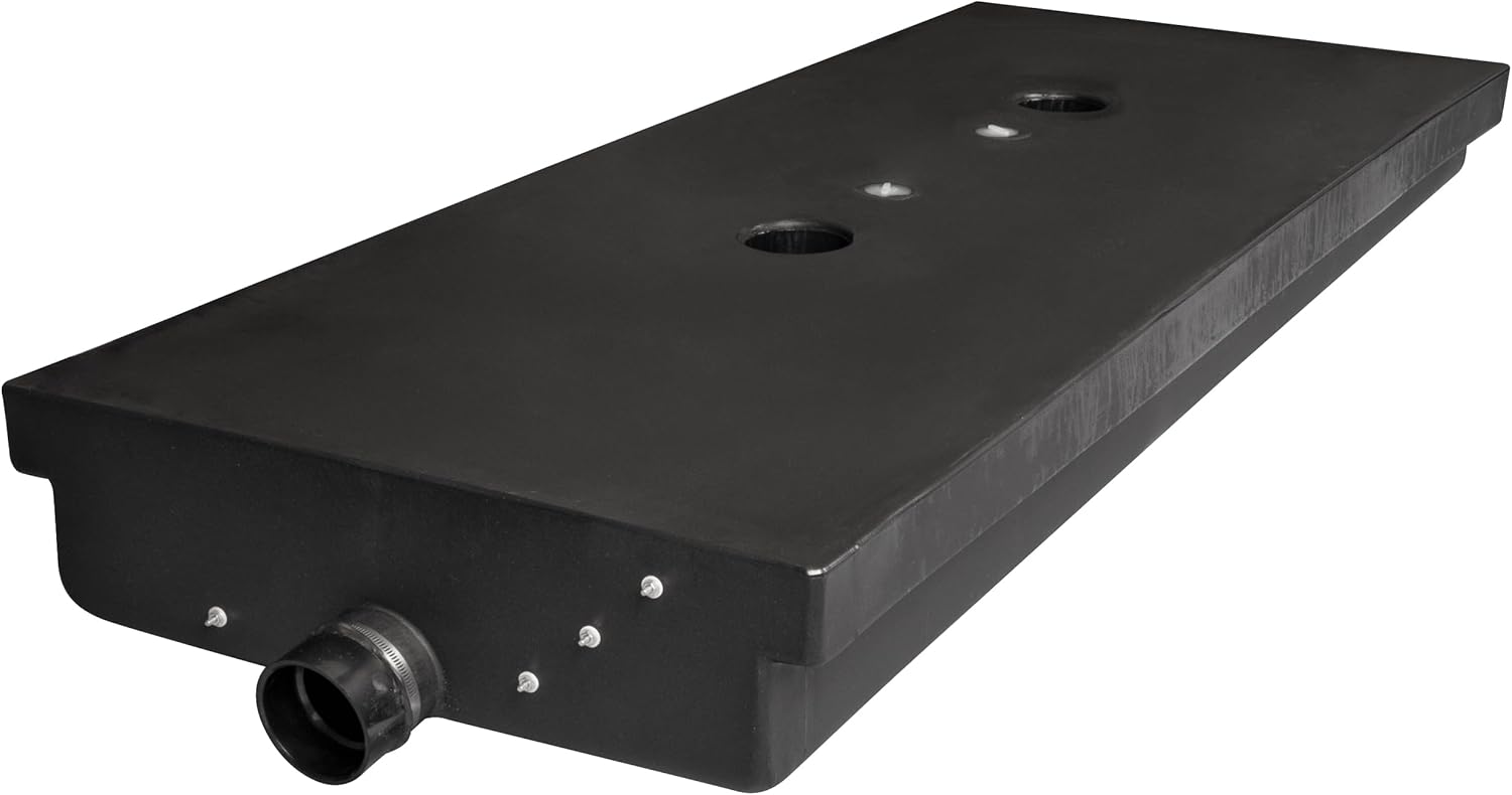 HT-1103 End Discharge 48 Gallon RV Waste Water Black Water and Gray Water Holding Tank for Campers, Trailers, and RVs, 70-Inch x 28-Inch x 8-Inch 48 Gallon End Discharge