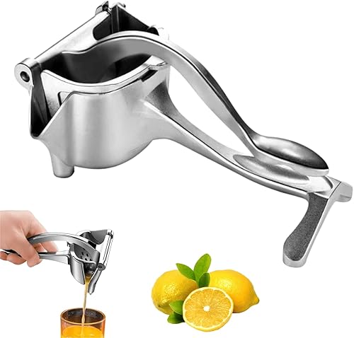 Exprimidor manual, prensa de jugo de mano para limón, granada, lima y cítricos, exprimidores Manuel con agarre ergonómico, fácil de limpiar,