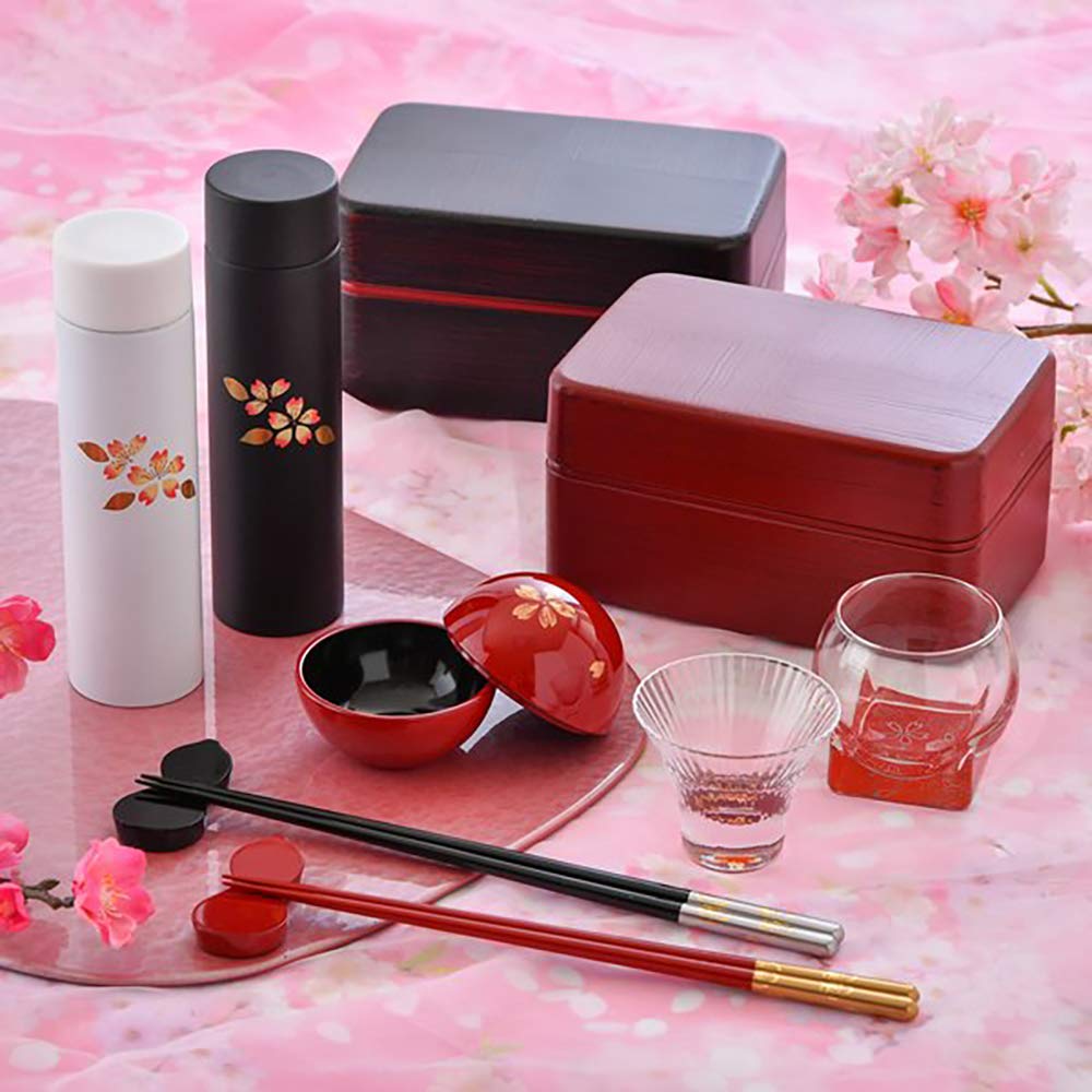 Echizen Lacquerware I-07 Long Square Bento Box, Approx. 6.3 x 3.9