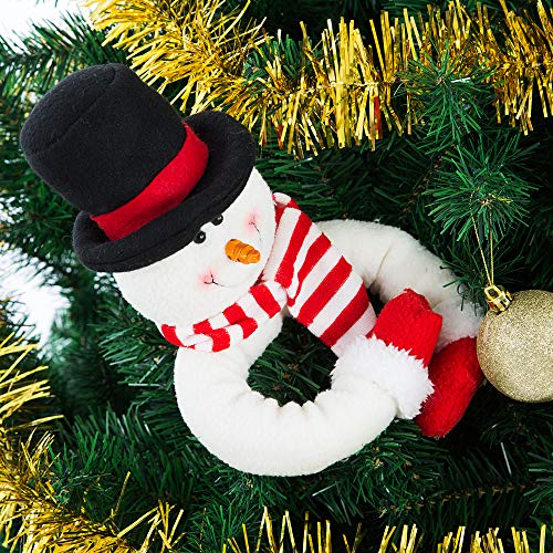 Ogrmar 2 Pack Christmas Curtain Buckle Doll Santa & Snowman Creative Curtain Tieback Hold Back Fastener,Christmas Wine Bottle Topper for Xmas Holiday Home Window Decoration (Red and White) - Image 6