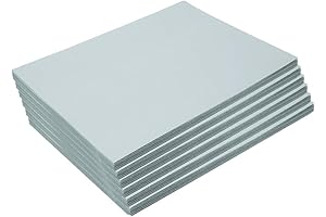 Gray Construction Paper 9x12, 50 Heavyweight Sheets for Art, Crafts, and Projects