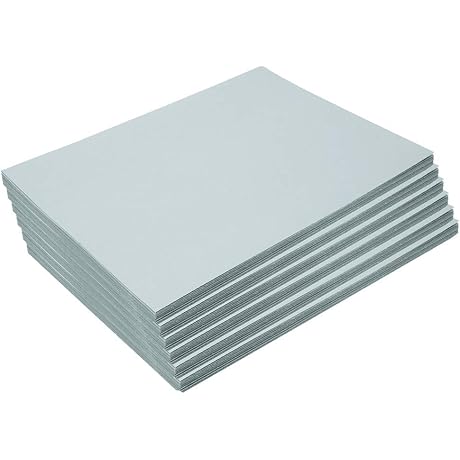 Gray Construction Paper 9x12, 50 Heavyweight Sheets for Art, Crafts, and Projects