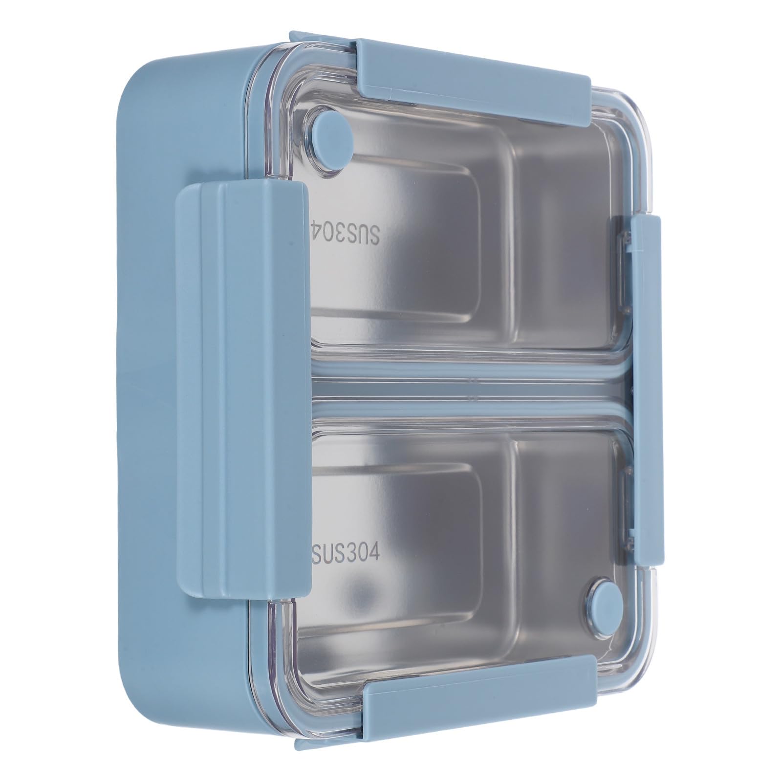 Zerodeko Contenitore per Pranzo in Acciaio Inossidabile 1100ml con 2 Scomparti e Struttura a Strati, Sigillatura Sicura Anti-perdite per Pasti da Asporto e Ufficio