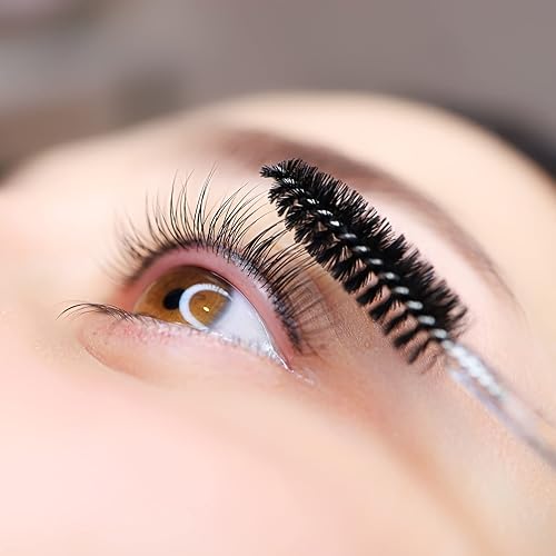 Miniatura 4 de LLTGMV 50 piezas desechables de cristal máscara varita aplicador de pestañas cepillo de cejas para suministros de extensión de pestañas negro cristal