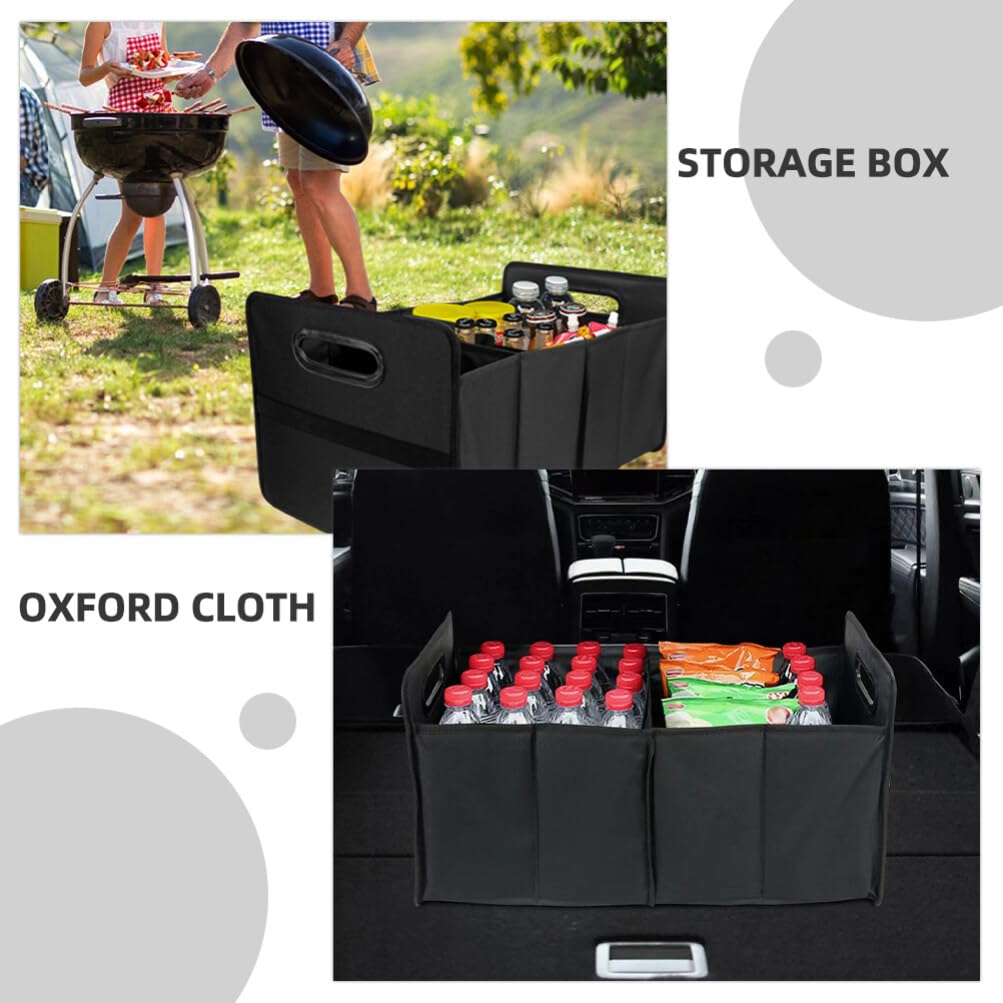 CALLARON Organizador Negro de Oxford Plegable de Tela Maletero de Coche