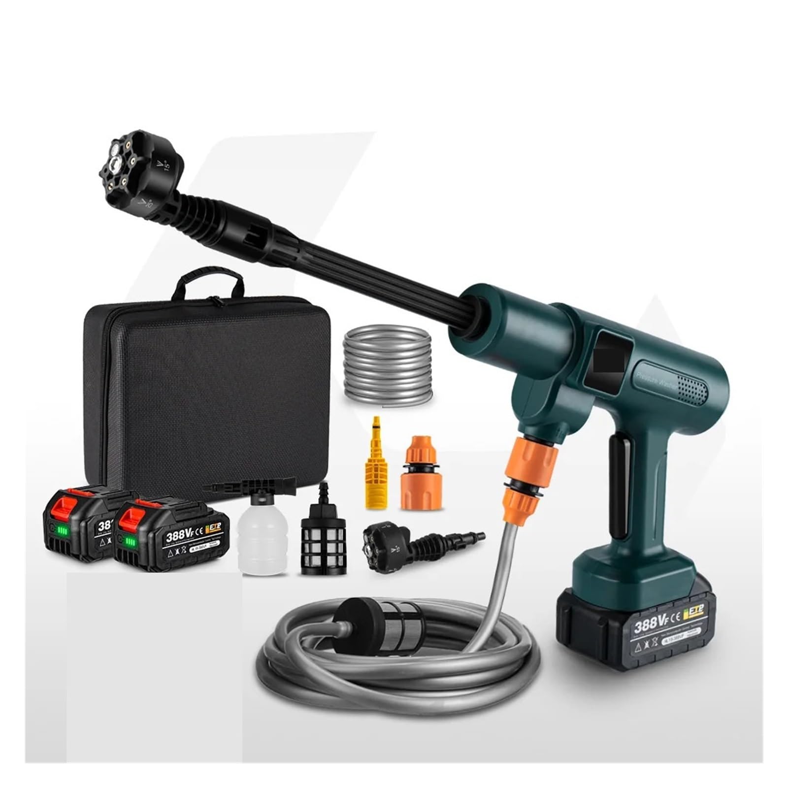 Pistola ad Acqua elettrica ad Alta Pressione Senza spazzole da 200 Bar, Strumenti Ricaricabili Senza Fili for Giardino Domestico for Batteria da 18 V | No Battery