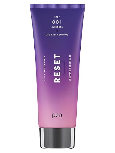 PURPOSEFUL SKINCARE PSA RESET Acai + Manuka Honey Nutritivo Limpiador | Acai + Extracto de Granada, Miel de Manuka UMF 17, Yogur, Aceite de Semilla
