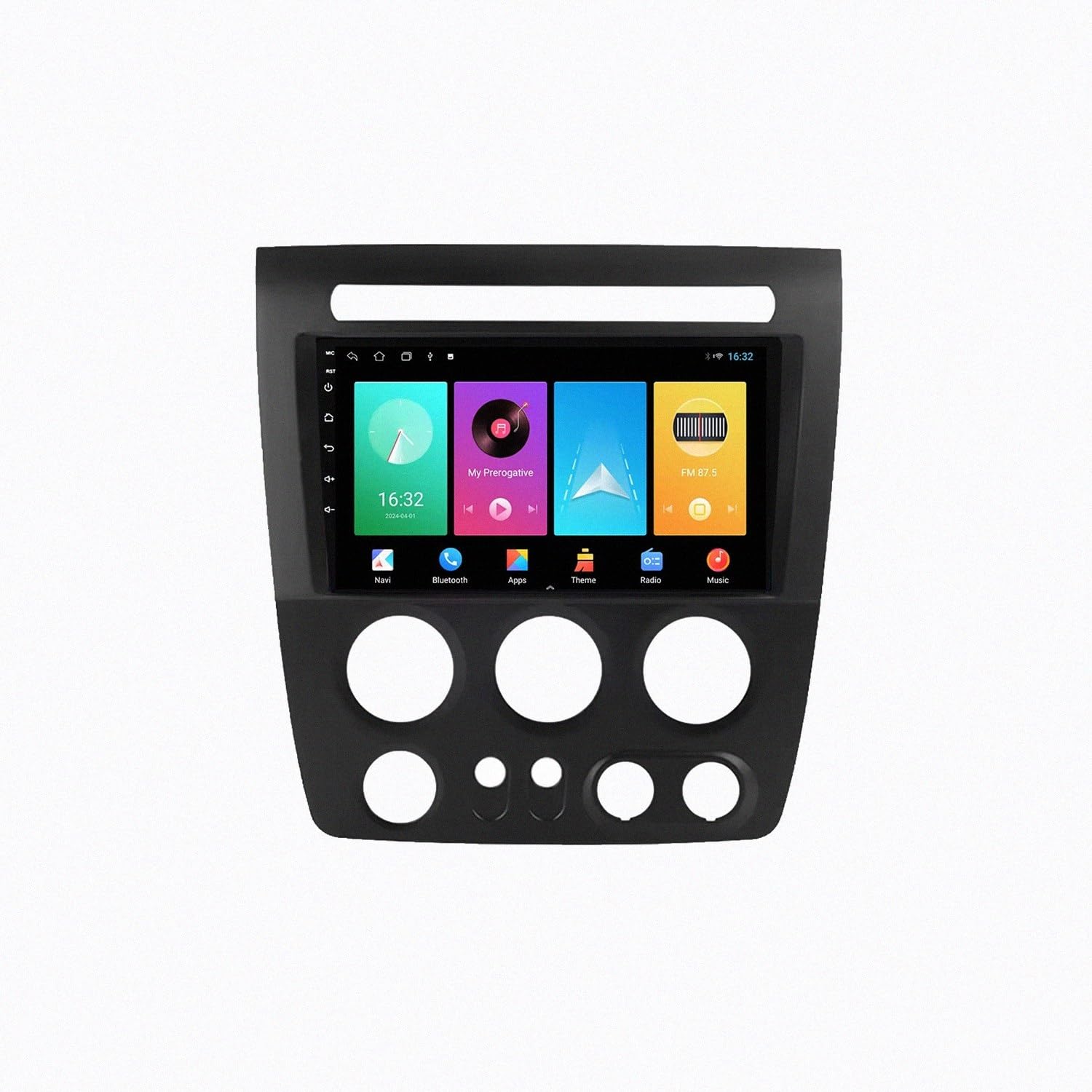 Radio coche 2 DIN para Hummer H3 con CarPlay, pantalla HD y cámara de asistencia trasera 8